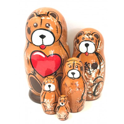 1173 - Teddy Bears Matryoshka Russian Nesting Dolls