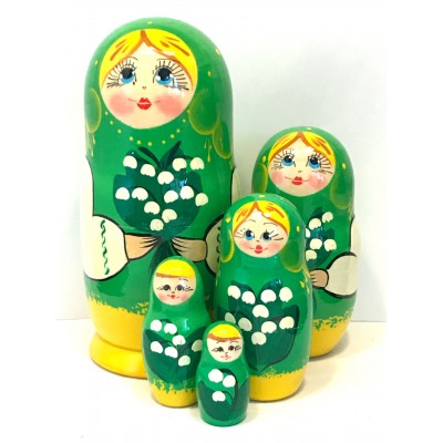 1280 - Lily of the Valley Matryoshka Russian Nesting Doll
