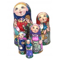 1499 - Matryoshka Russian Nesting Dolls Childrens at the Market
