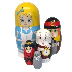 1508 - Matriochka Poupées Russes Alice au Pays des Merveilles
