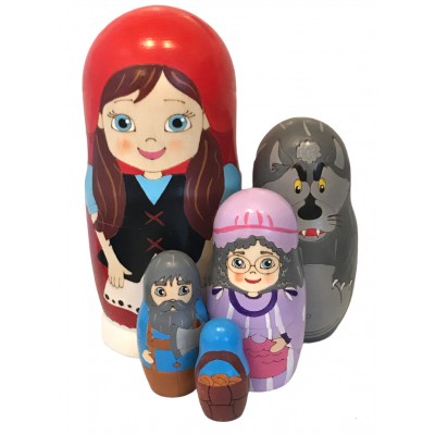 1589 - Matryoshka Russian Nesting Dolls The Little Red Riding Hood