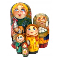 1679 - Rooster Matryoshka Russian Nesting Dolls