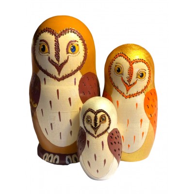 1701 - Owls Matryoshka Russian Nesting Doll