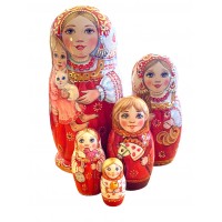 1716 - Matryoshka Russian Nesting Dolls One a Kind Irina Starkina