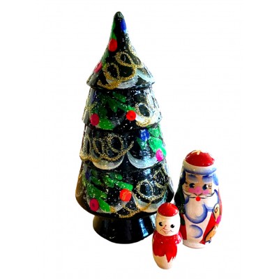 1721 - Christmas Tree Matryoshka Russian Nesting Dolls