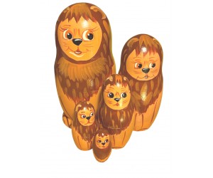 1731 - Matriochka Poupées Russes Lions