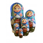 1839 - Matryoshka Russian Nesting Dolls Basket of Cherries