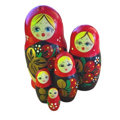 1887 - Matryoshka Russian Nesting Dolls Strawberries