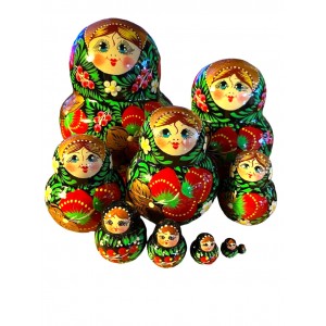 1900 - Matryoshka Russian Nesting Dolls Strawberries