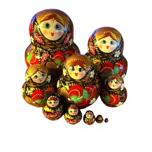 1901 - Matryoshka Russian Nesting Dolls Strawberries