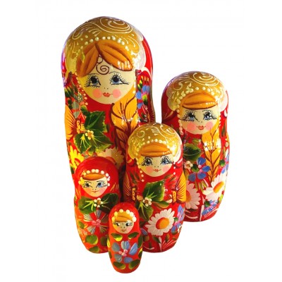 1906 - Red Matryoshka Russian Nesting Dolls