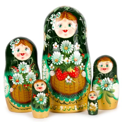 1921 - Matryoshka Russian Nesting Dolls Strawberries