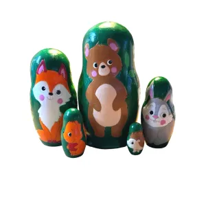 1940 - Matriochka Poupées Russes Animaux de la Forêt