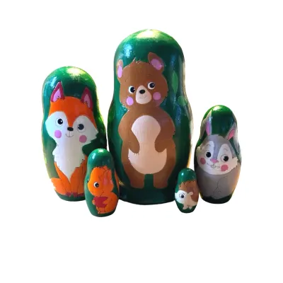 1940 - Matriochka Poupées Russes Animaux de la Forêt 1940 - Matriochka Poupées Russes Animaux de la Forêt