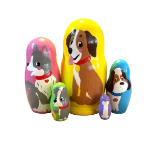 1947 - Matriochka Poupées Russes Famille de Chiens