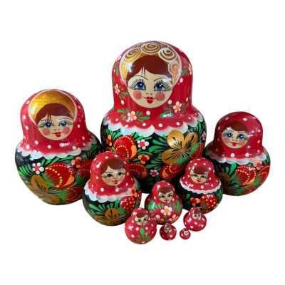 2228 - Matriochka Poupées Russes Motif avec Fraises