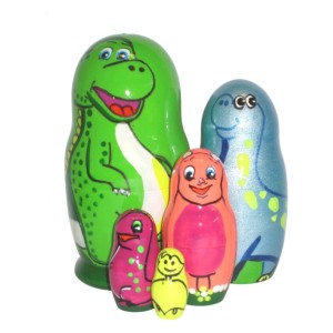783 - Matryoshka Russian Nesting Dolls Dinosaurs