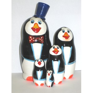 816 - Matriochka Poupées Russes Pingouins