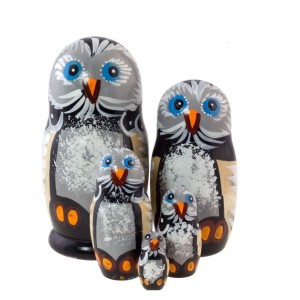 866 - Owls Matryoshka Russian Nesting Doll