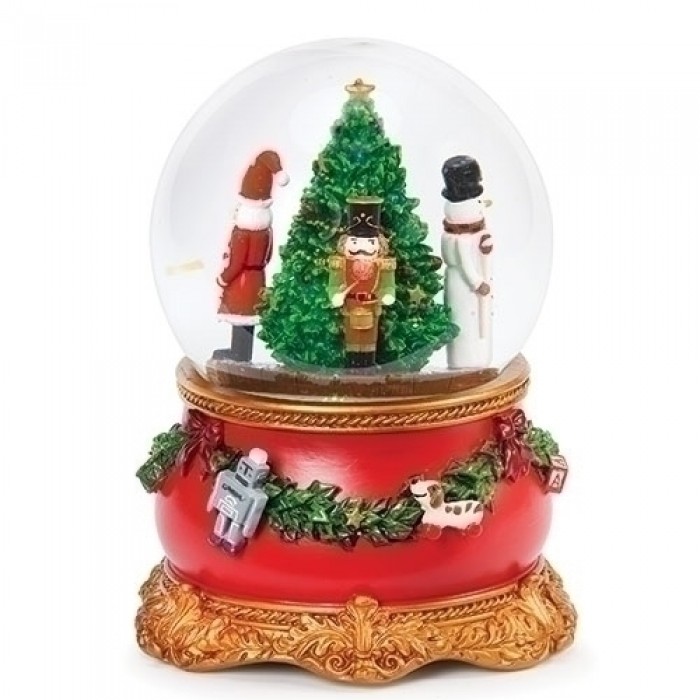 Boule à Neige Musicale Nativité Reed & Barton - Joue 'O Holy Night', Verre, 1.4 Kg, Multicolore