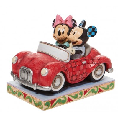 Minnie and Mickey in Car Jim Shore Disney Tradition