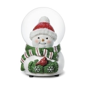 Bonhomme de Neige et Cardinal Boule à Neige Musicale Bonhomme de Neige et Cardinal Boule à Neige Musicale