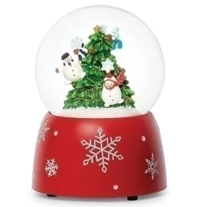 Snowmen in Tree Musical Waterglobe