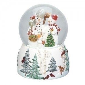 Snowman Family Musical Snowglobe