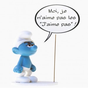 Figurine Smurf Cartoon Bubble Moi je n'aime pas les "J'aime pas"