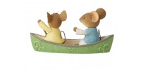Canoeing Couple Mice Tails with Heart Mouse