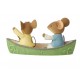 Canoeing Couple Mice Tails with Heart Mouse