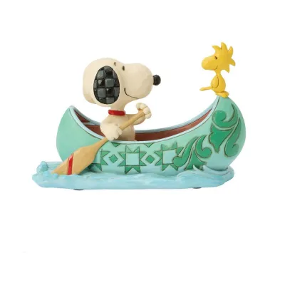 Snoopy et Woodstock en Canot Peanuts Jim Shore