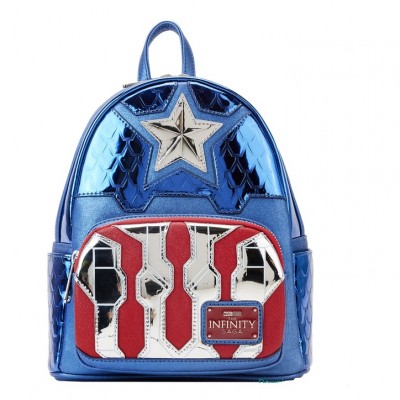 Captain America Metallic Backpack Loungefly