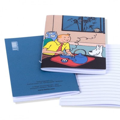 Small Notebook Tintin Drinking Tea