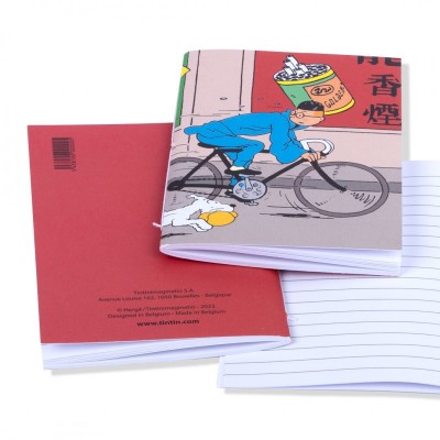 Petit Carnet de Notes Tintin à Vélo 