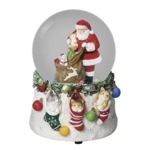 Kittens and Santa Claus Musical Waterglobe Kittens and Santa Claus Musical Waterglobe