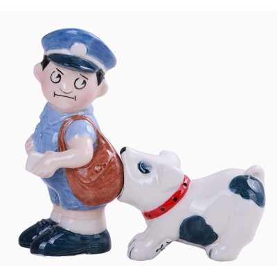 Chien et Facteur Salière Poivrière