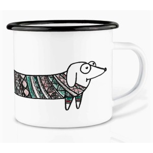 Teckel en Chandail Tasse Camping Ligarti