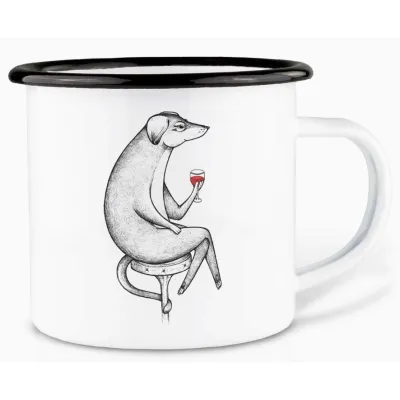 Le Chien au Verre de Vin Tasse Camping Ligarti