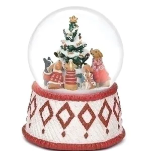 Dogs around the Tree Musical Snowglobe Dogs around the Tree Musical Snowglobe
