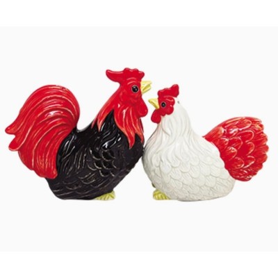 Coq et Poule Salière Poivrière