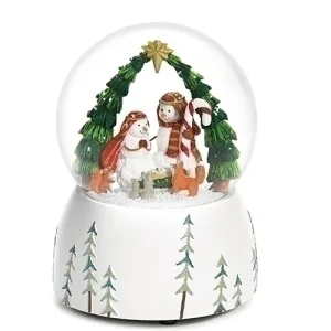 Snowmen Nativity Musical Snowglobe