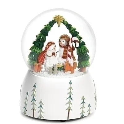 Snowmen Nativity Musical Snowglobe