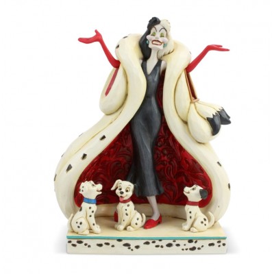 Cruella with Puppies Jim Shore Disney Tradition