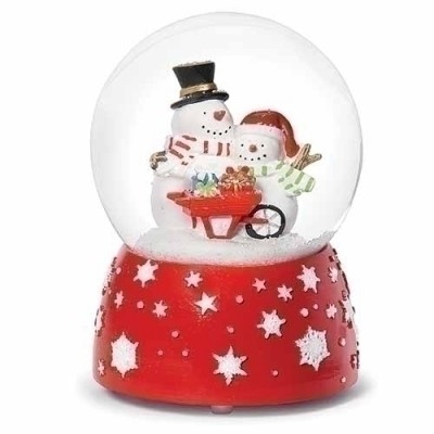 Snowmen and Gifts Musical Snowglobe