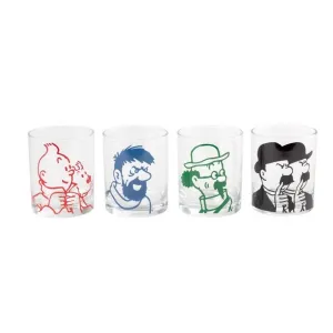 Ensemble de 4 Verres Tintin