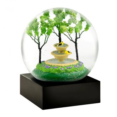 Goldfinch Fountain Snow Globe CoolSnowGlobes