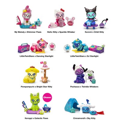 Galactic Cats x Hello Kitty and Friends Tokidoki Figurines