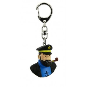 Captain Haddock Bust Keyring