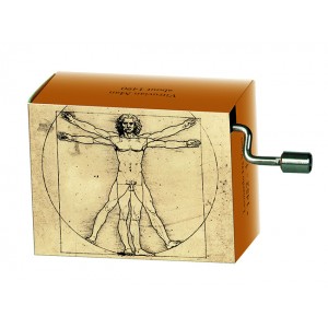 Little Night Music Vitruvian Man Da Vinci #301 - Hand Crank Music Box